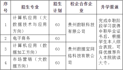 贵州轻工职业技术学院招生计划
