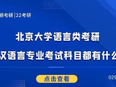 北京大学语言类考研汉语言专业考试科目都有什么?